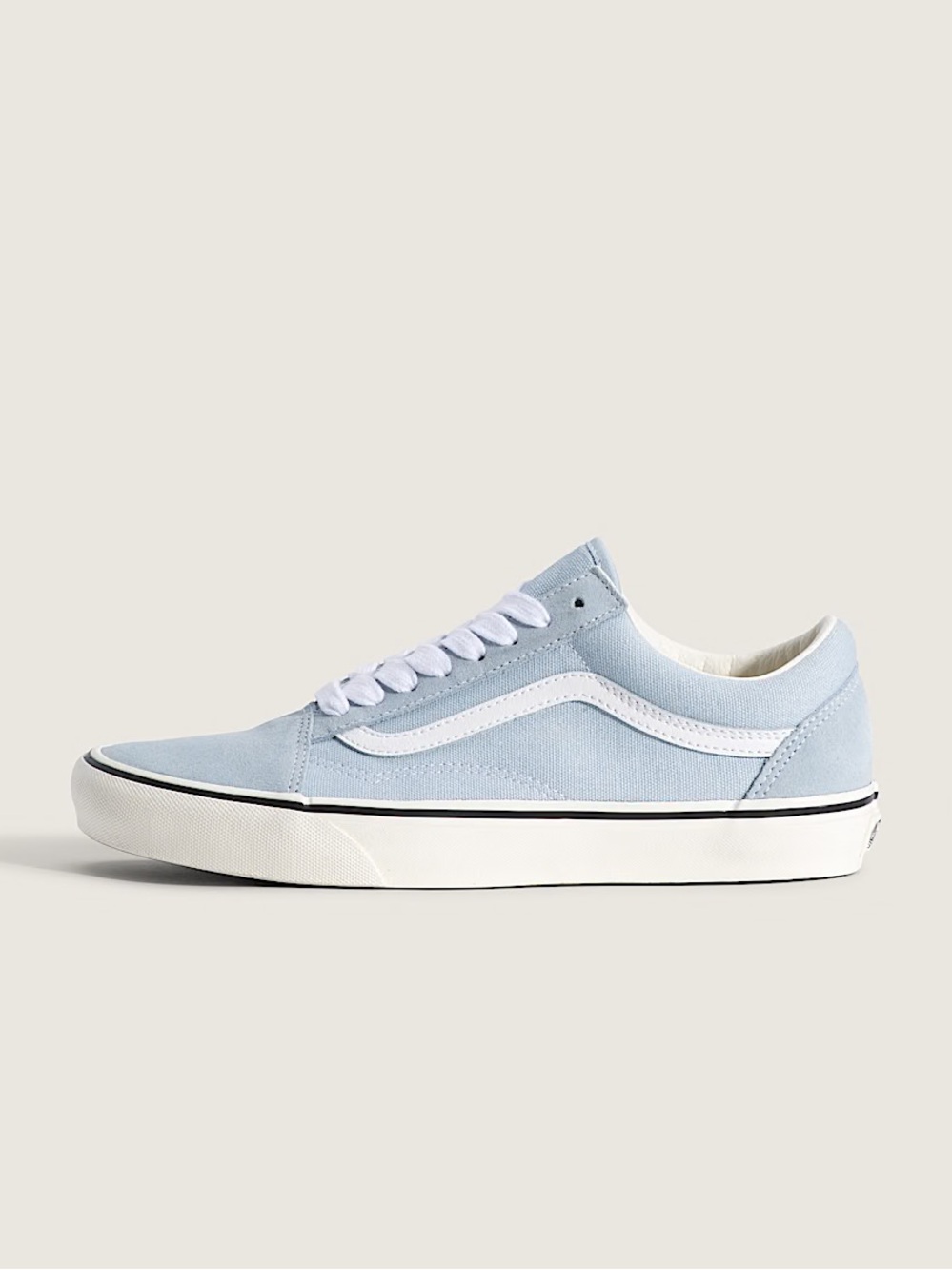 Vans Light Blue and White Low-Top Canvas Sneaker